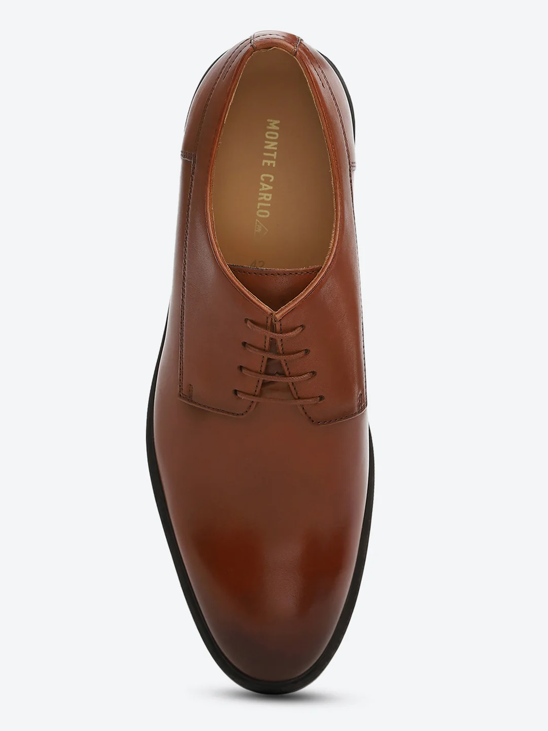 Men Tan Lace Up Genuine Leather Formal Derby - Image 7