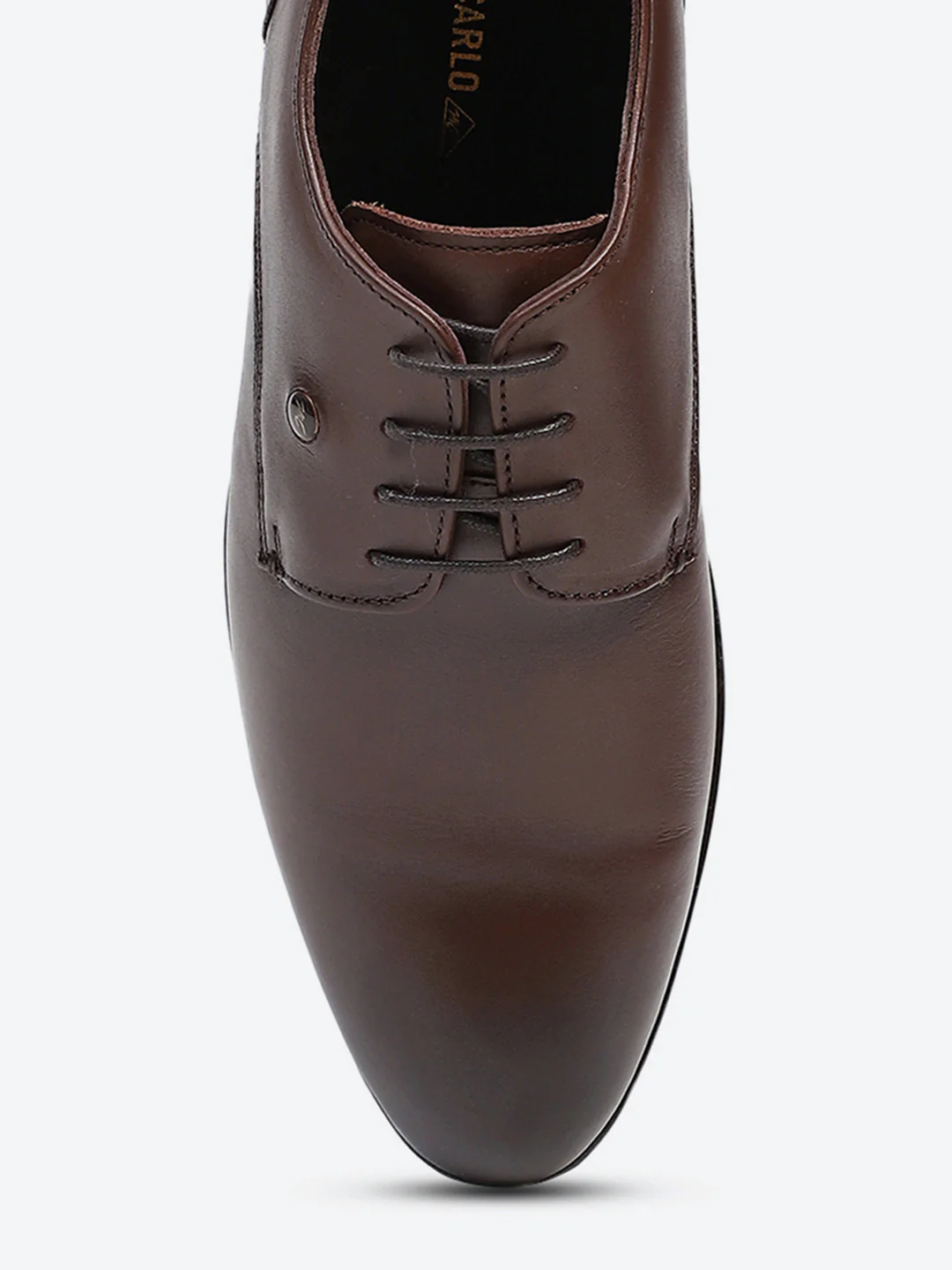 Men Tan Lace Up Genuine Leather Formal Derbys - Image 7