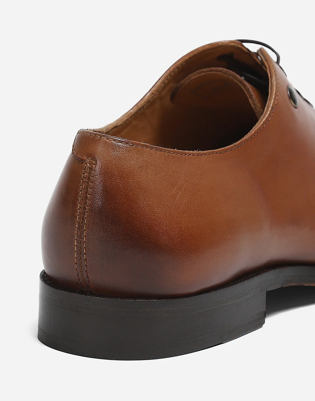Men Tan Lace Up Genuine Leather Formal Oxfords - Image 9