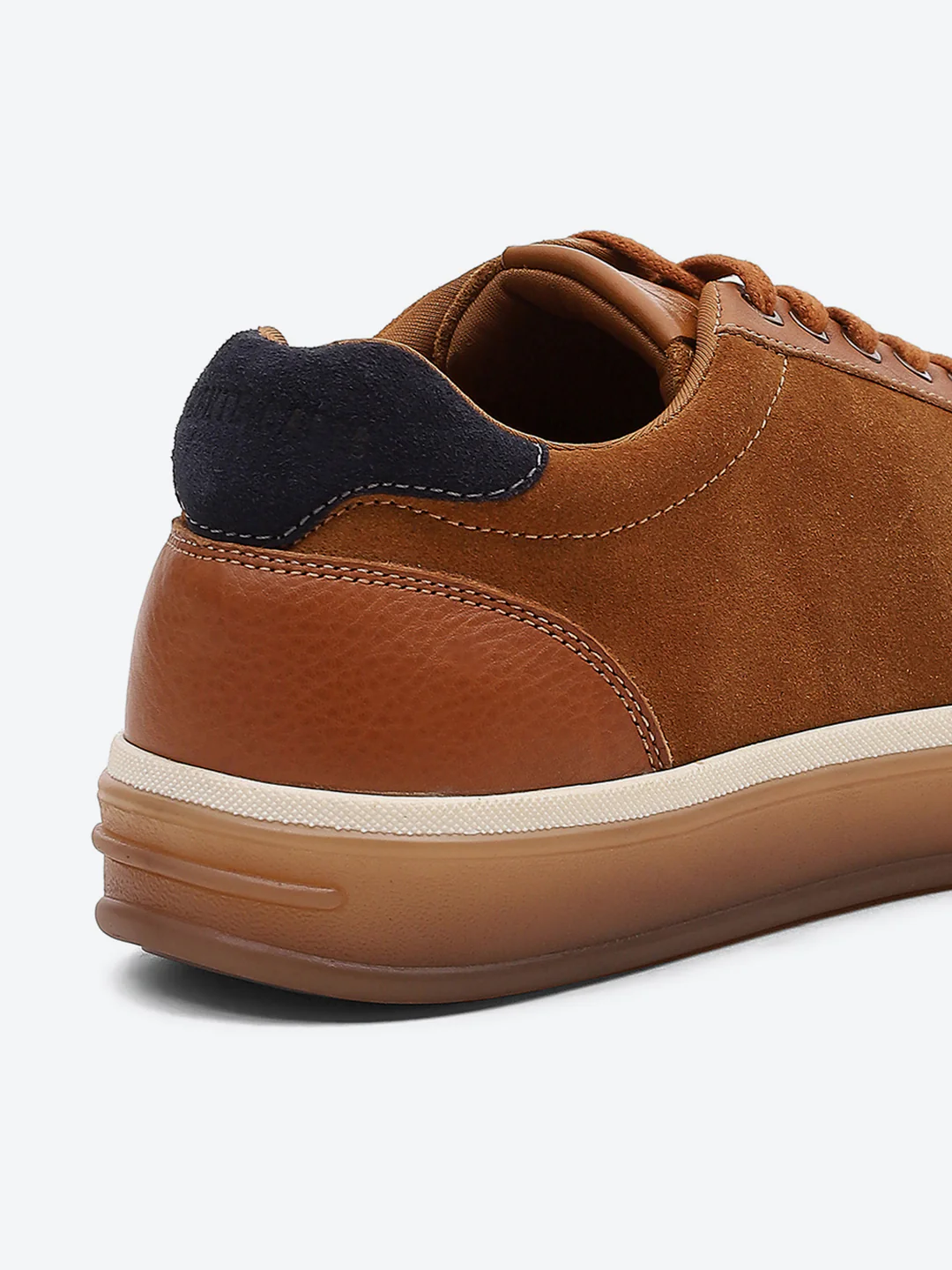 Men Tan Lace Up Genuine Leather Sneaker - Image 10