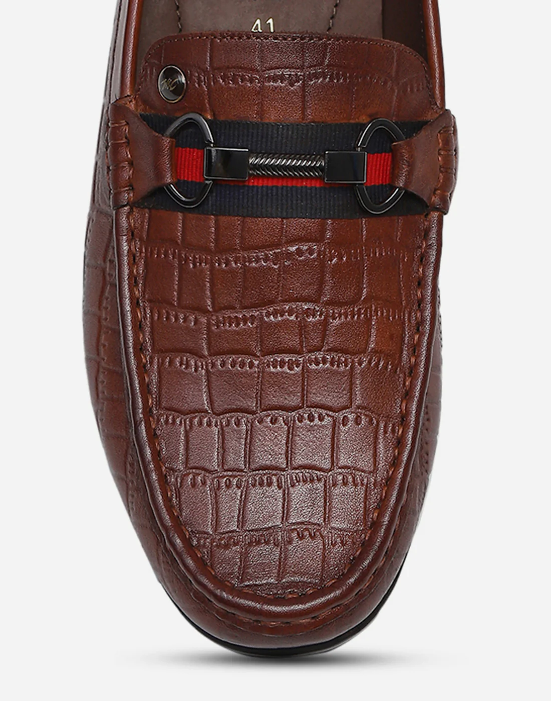 Men Tan Slip on Genuine Leather Loafers - Image 7