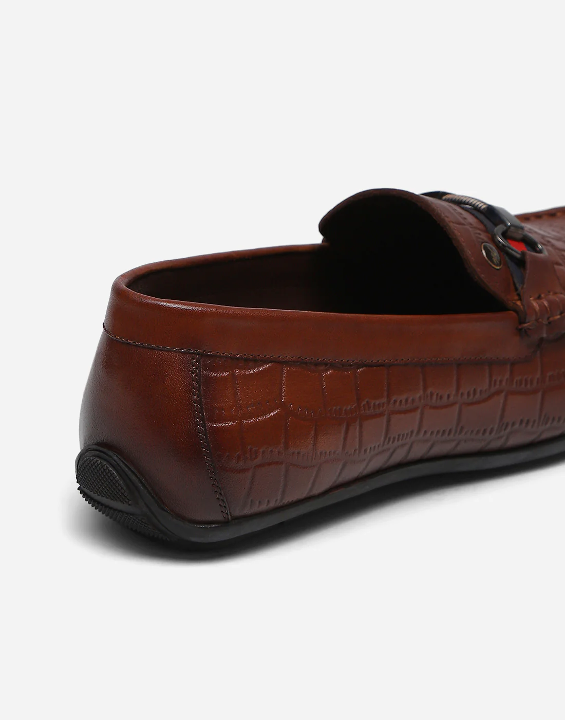 Men Tan Slip on Genuine Leather Loafers - Image 8