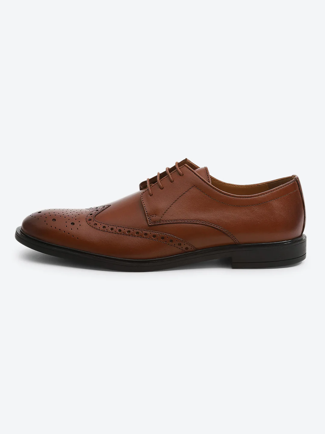 Monte Carlo Tan Formal Brogue Lace Up Shoes for Men - Image 4