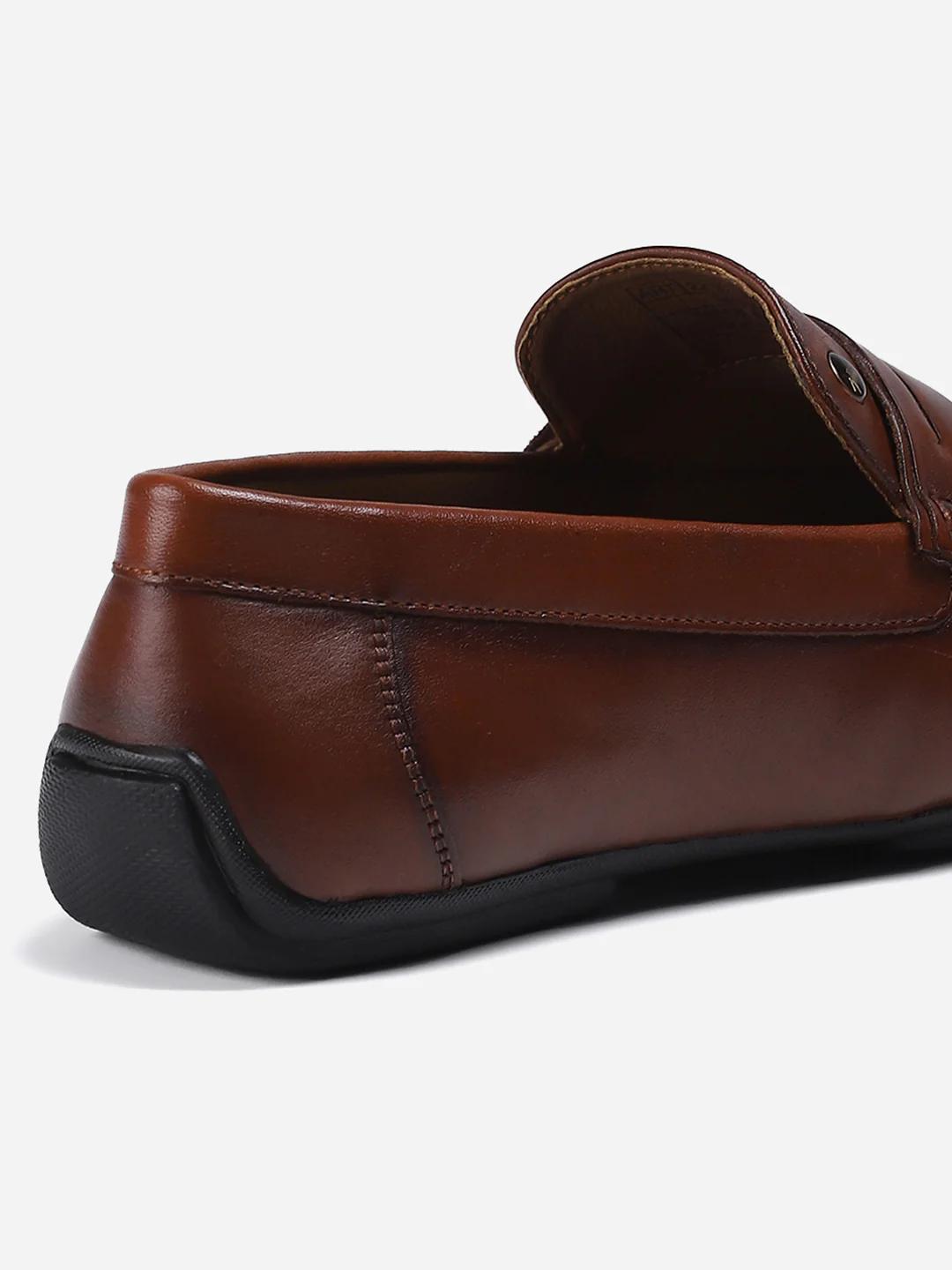 Men Tan Slip on Genuine Leather Loafers - Image 8