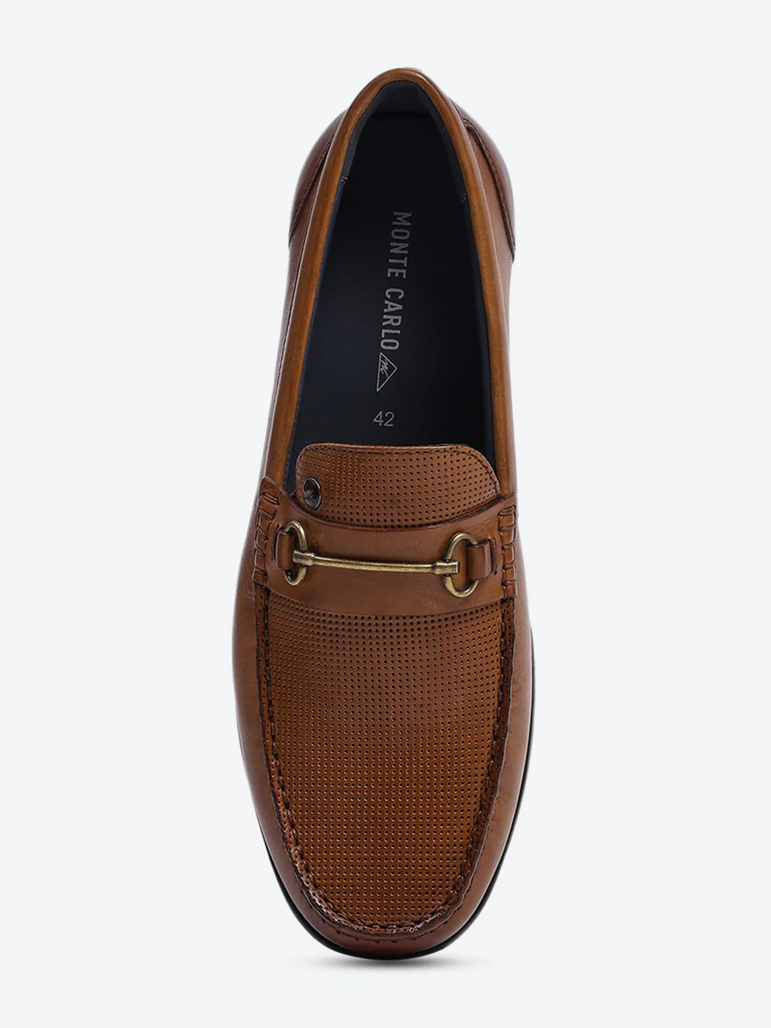 Men Tan Slip on Genuine Leather Loafers - Image 6