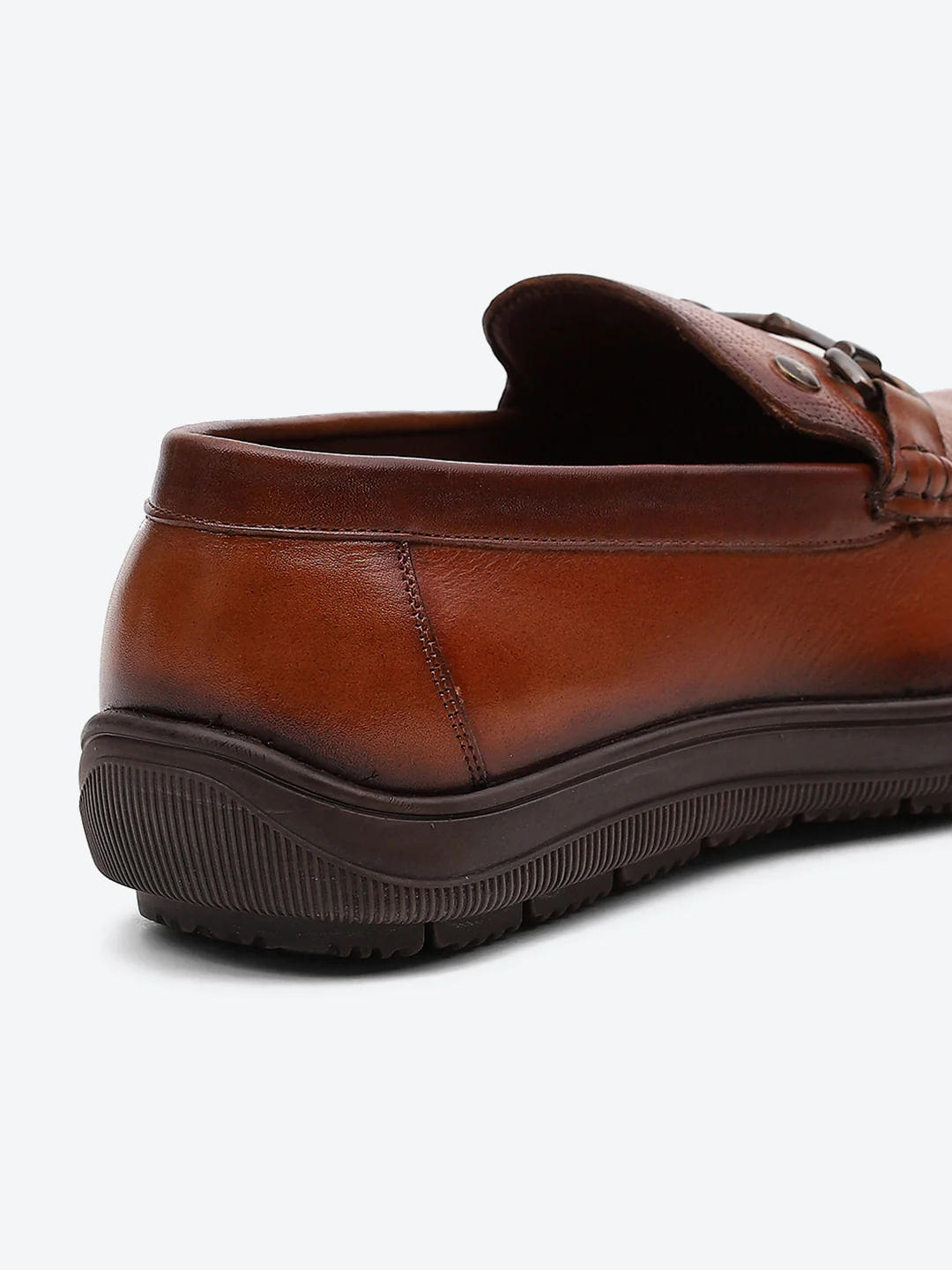 Men Tan Comfortable Slip on Leather Loafers - Image 10