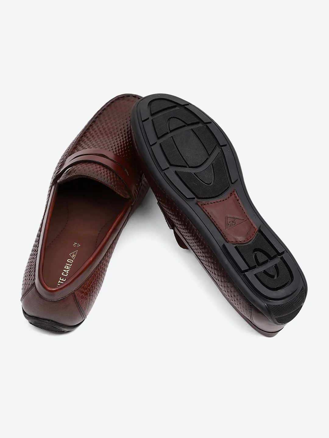 Men Tan Comfortable Slip on Leather Loafers - Image 8