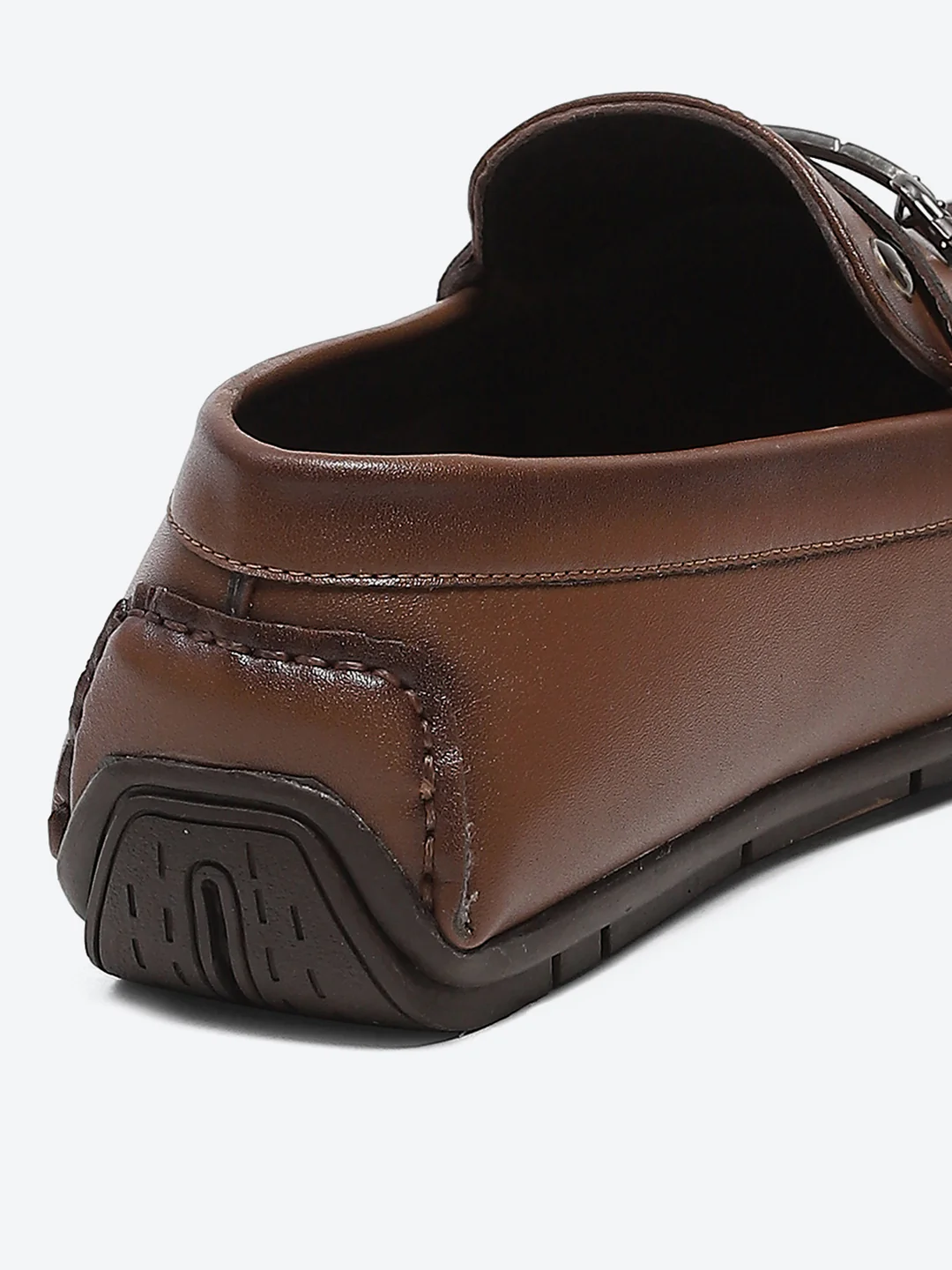 Men Tan Slip on Microfibre Loafers - Image 8