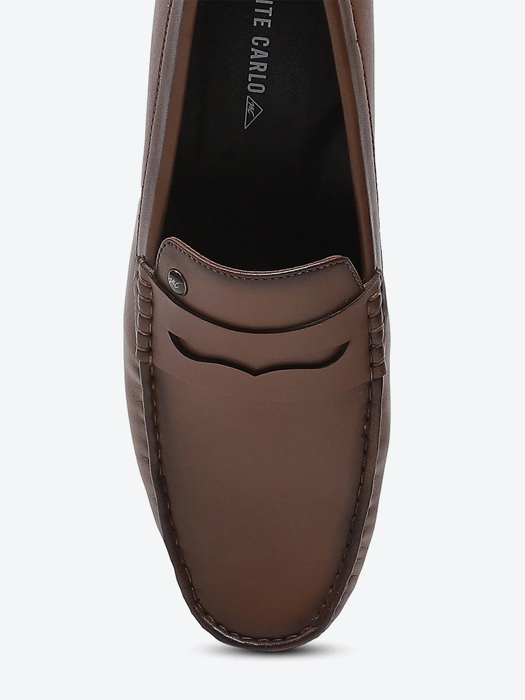 Men Tan Slip on Microfibre Loafers - Image 6