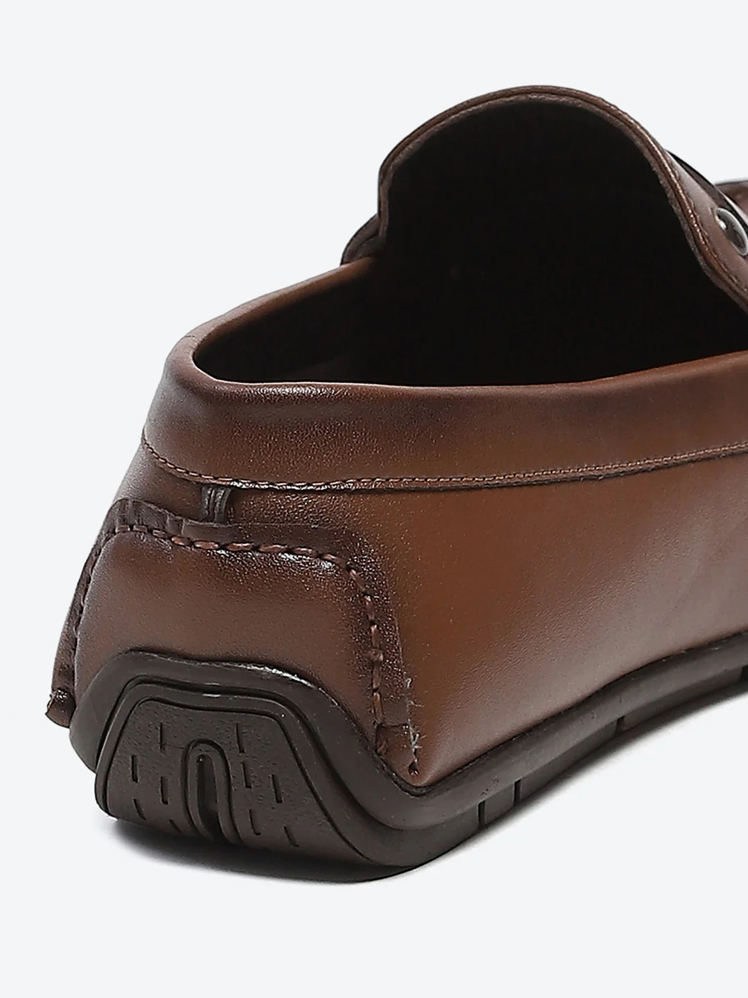 Men Tan Slip on Microfibre Loafers - Image 8
