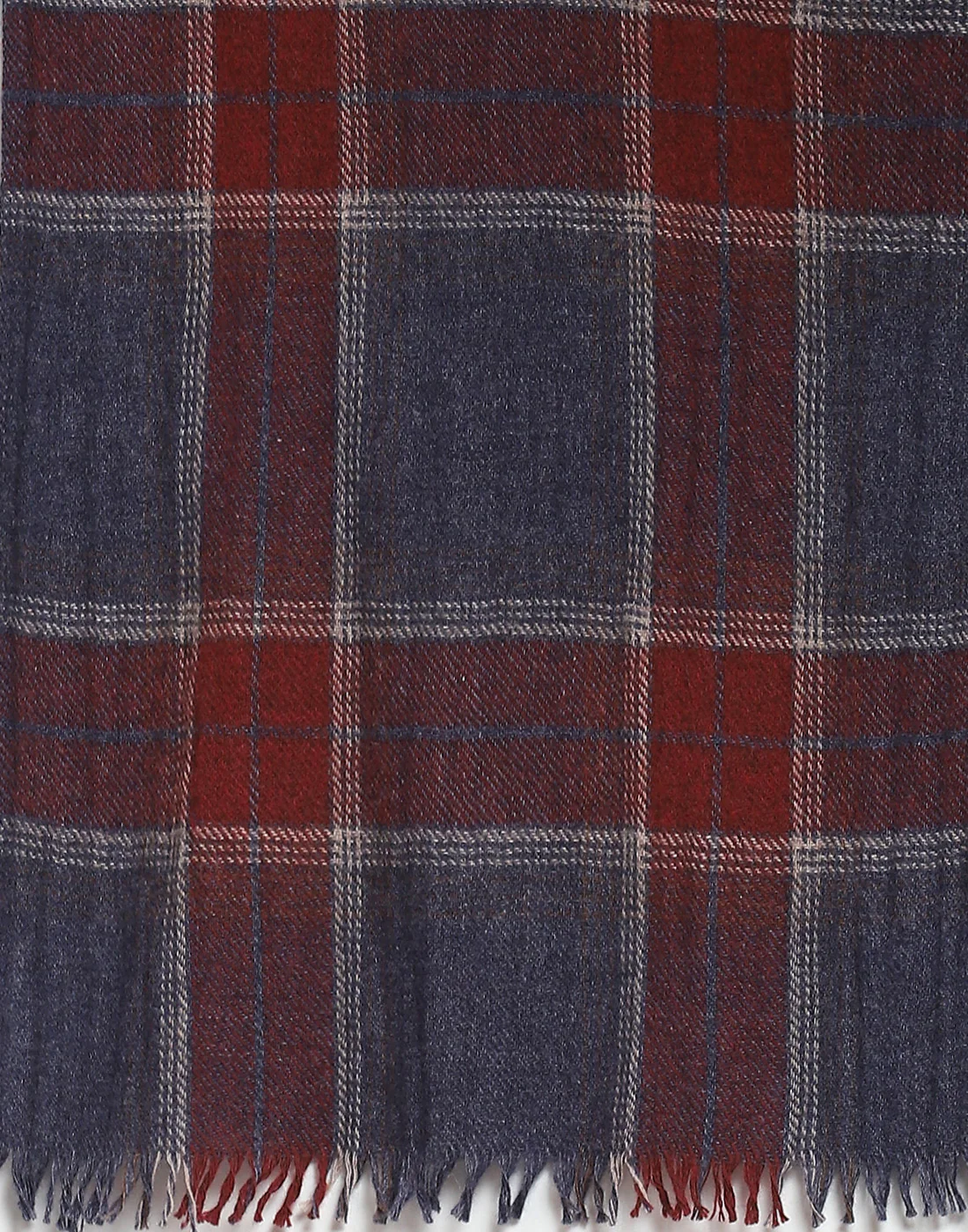 Men Teal Blue Check Muffler - Image 7