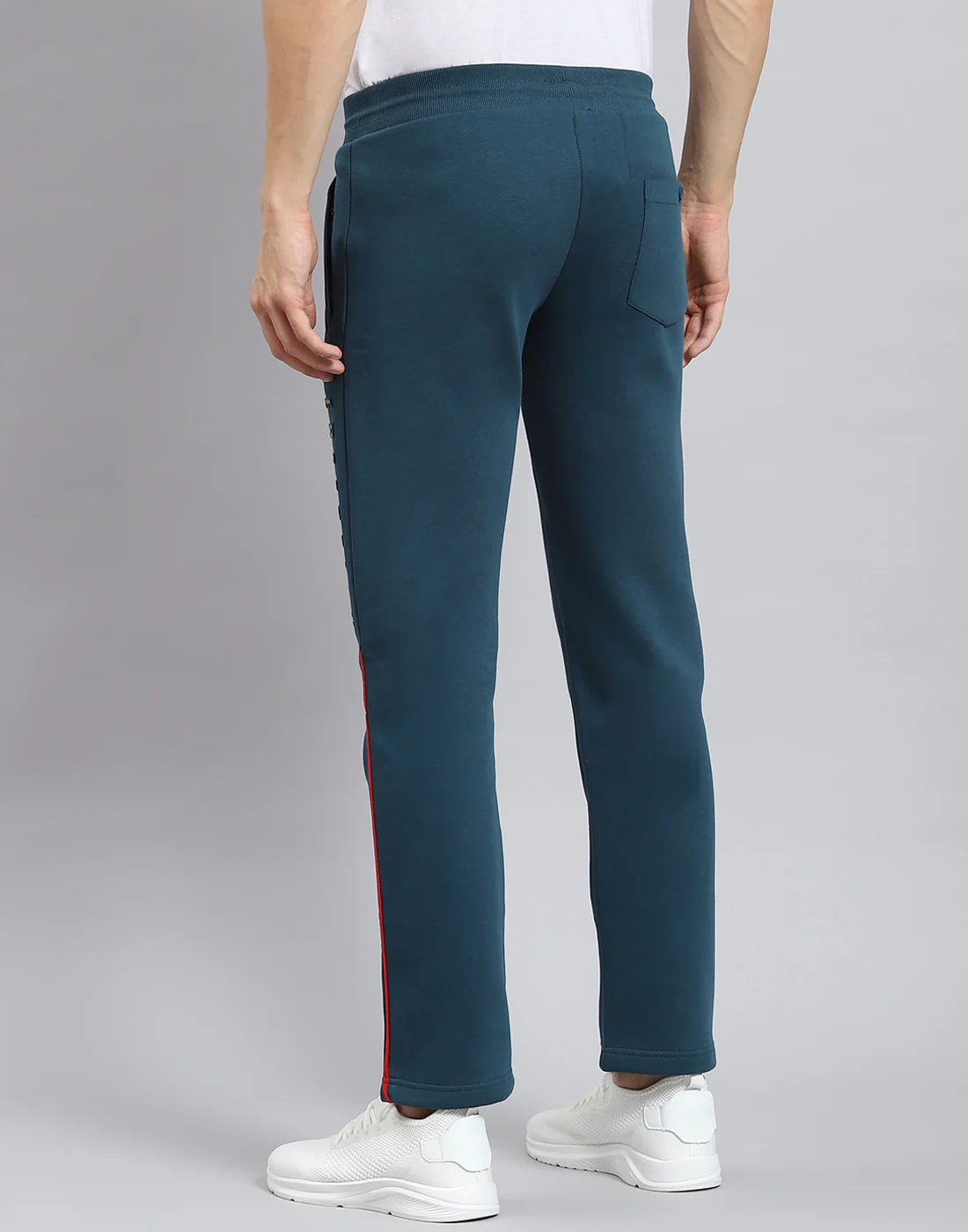 Men Teal Blue Solid Regular Fit Winter Lower - Image 5
