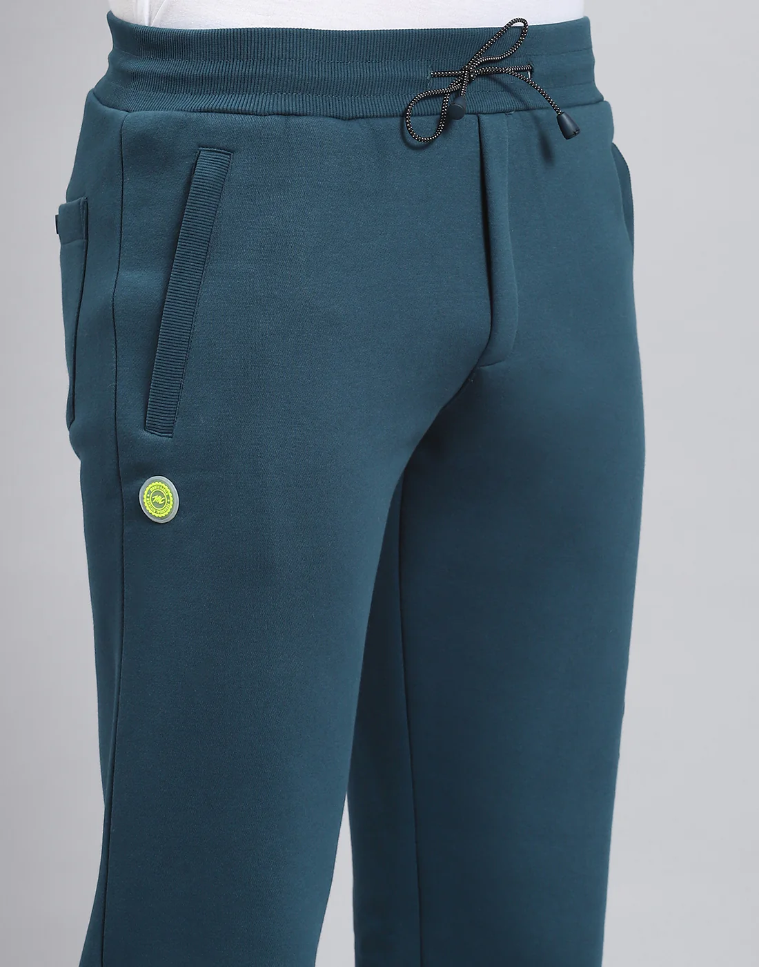 Men Teal Blue Solid Regular Fit Winter Lower - Image 7