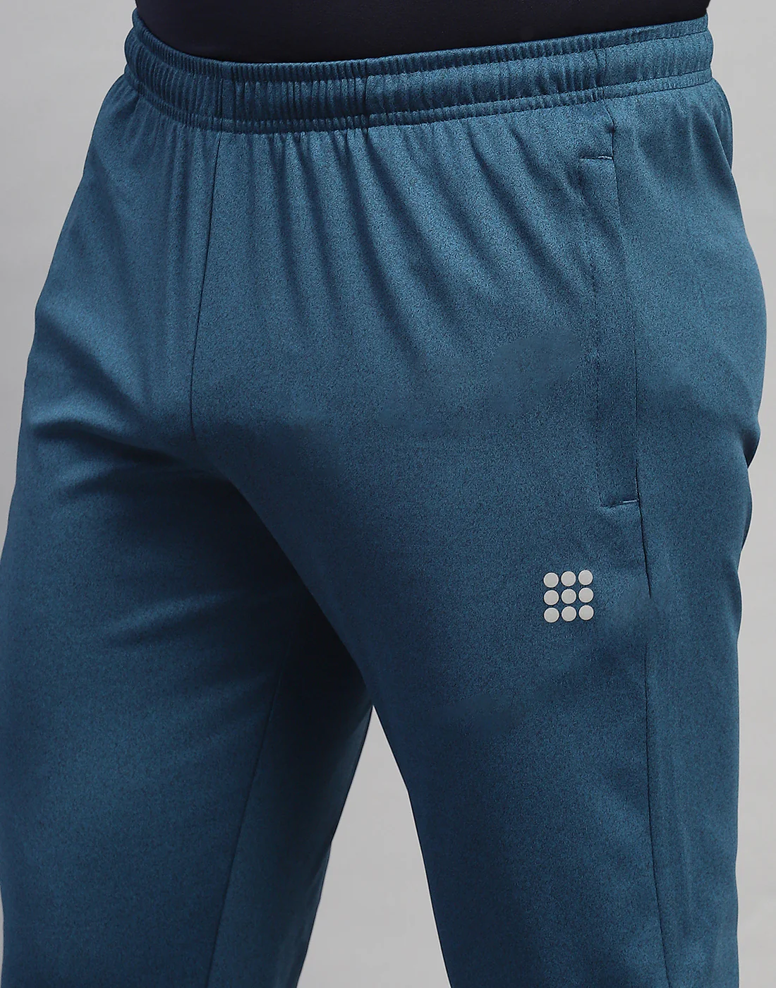 Rock.it Men Teal Blue Solid Round Neck Full Sleeve Tracksuit - Image 9