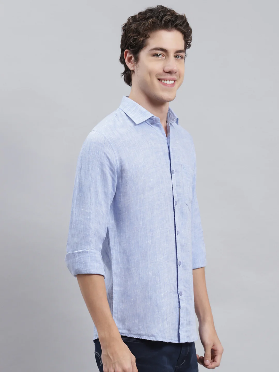 Men White Printed Shirt - Image 3