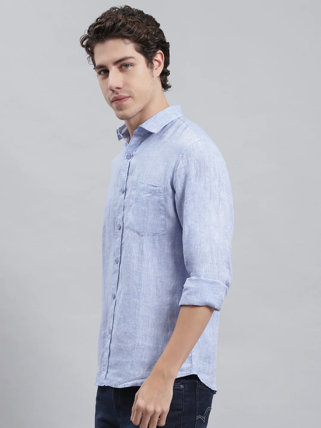 Men White Printed Shirt - Image 4