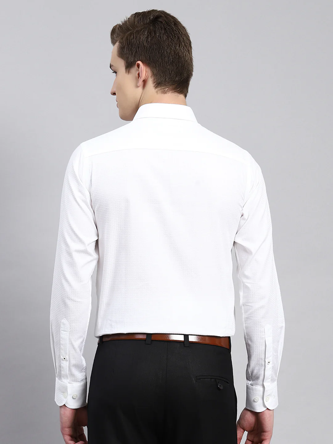 Men White Printed Shirt - Image 5