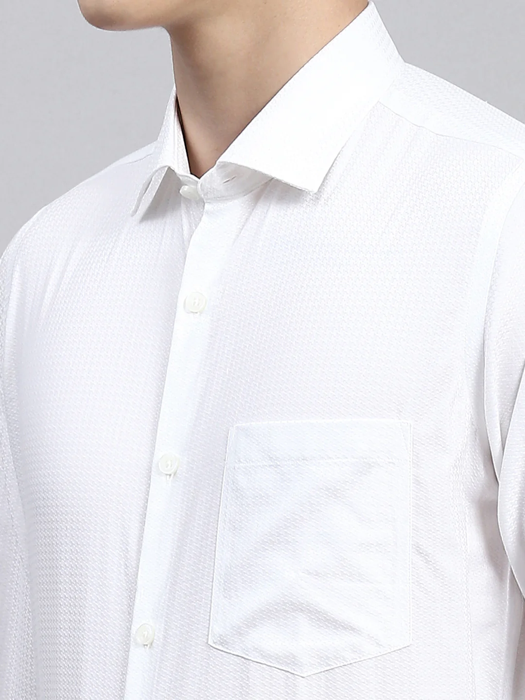 Men White Printed Shirt - Image 6