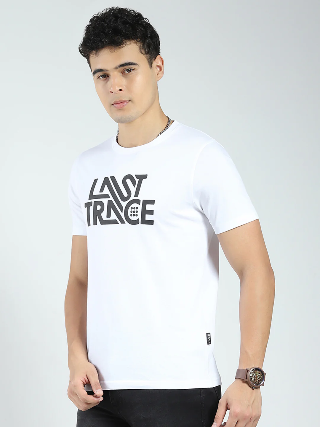 Rock.it Men White Printed Round Neck Half Sleeve T-Shirt - Image 3