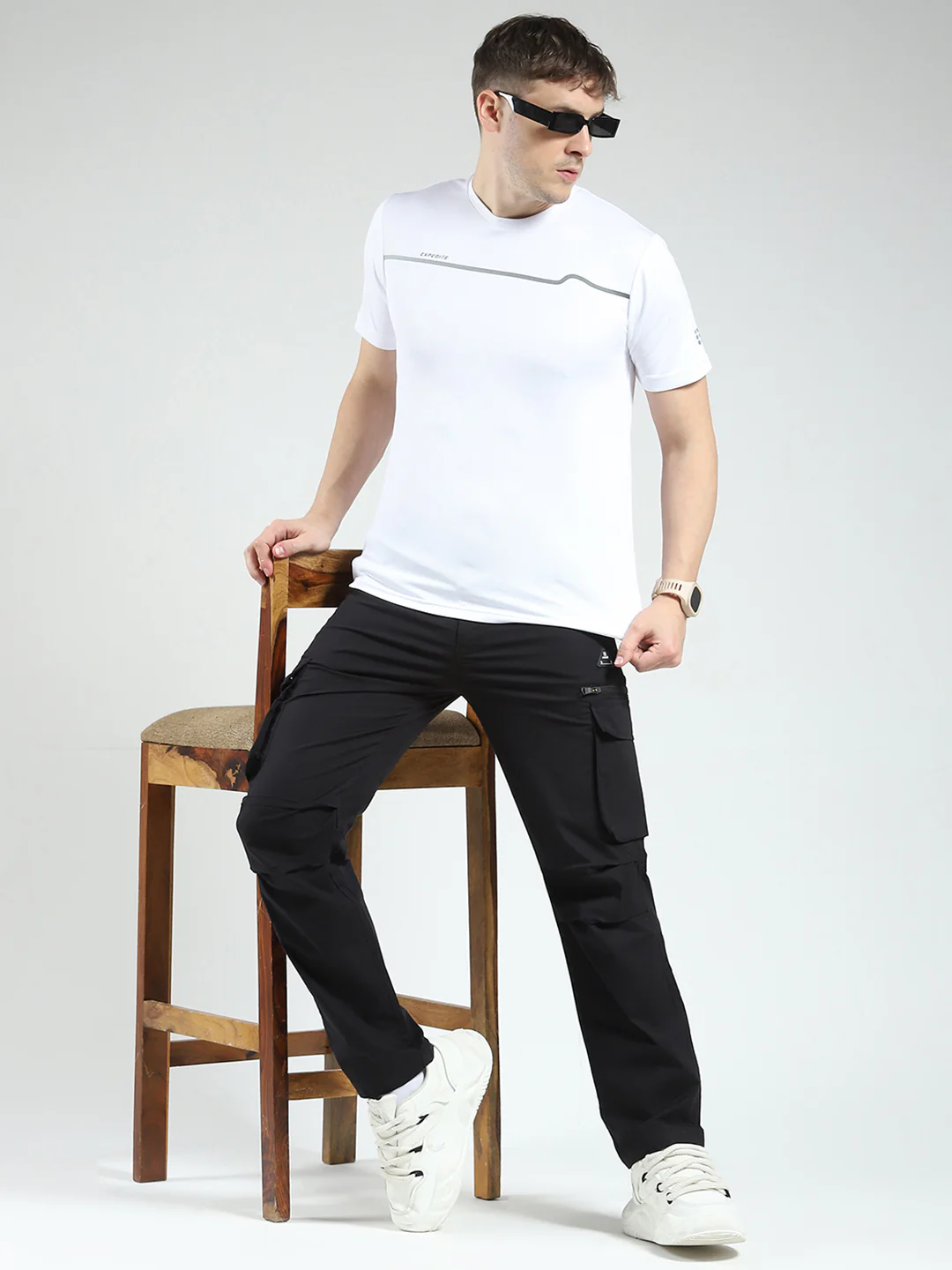 Rock.it Men White Printed Round Neck Half Sleeve T-Shirt - Image 2