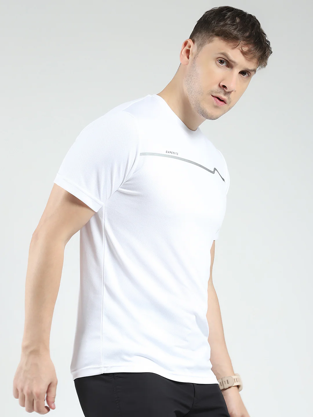 Rock.it Men White Printed Round Neck Half Sleeve T-Shirt - Image 4