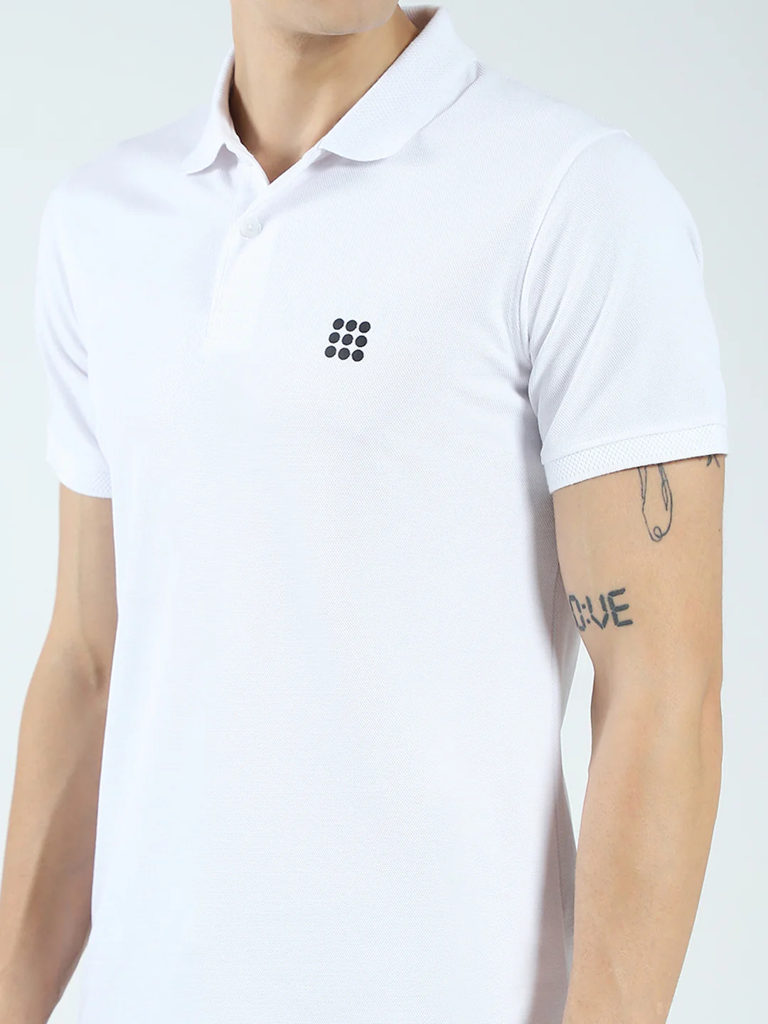 Rock.it Men White Solid Collar Half Sleeve T-Shirt - Image 7
