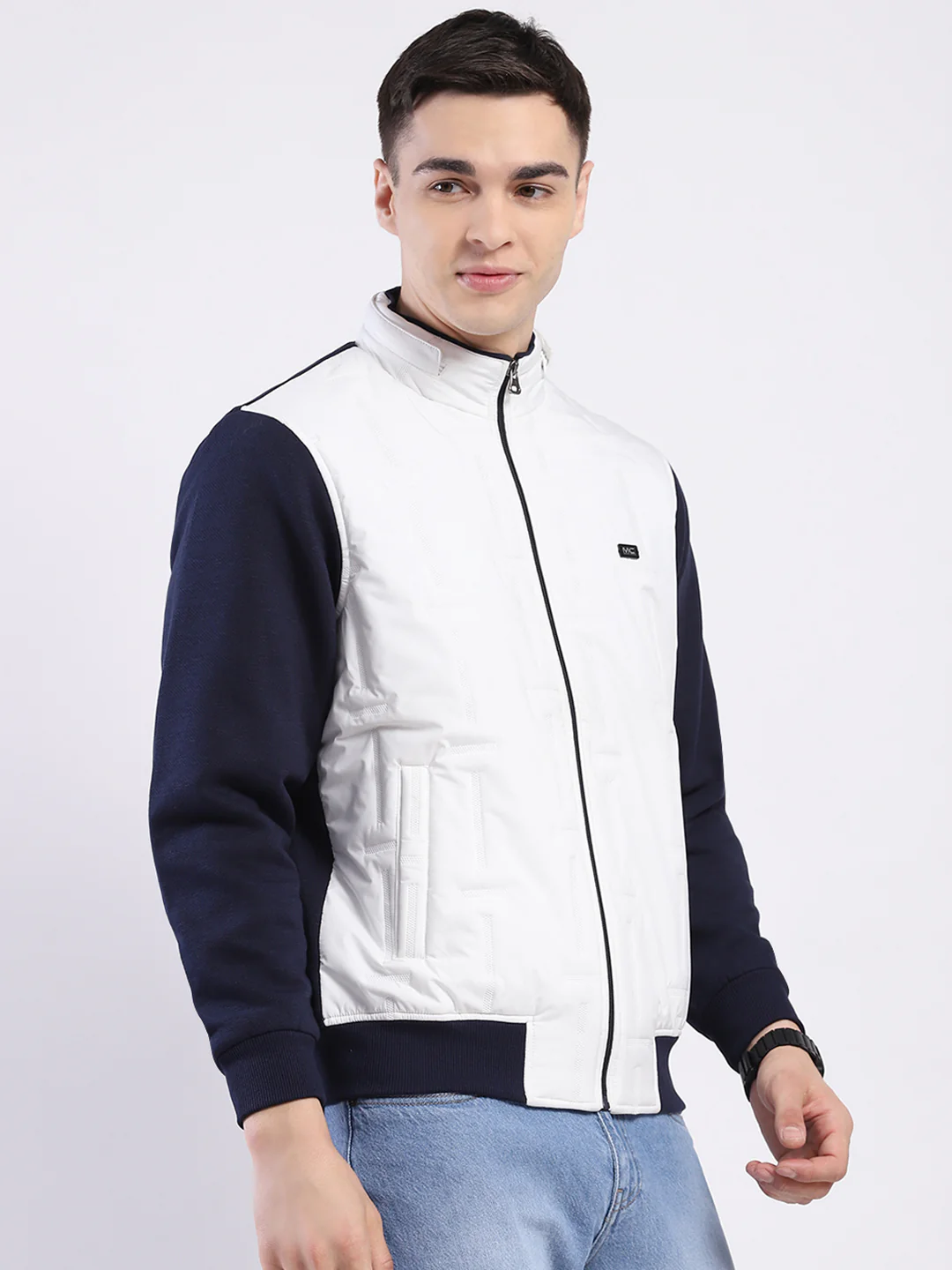 Men White Solid Hooded Full Sleeve Sweatshirt - Image 4