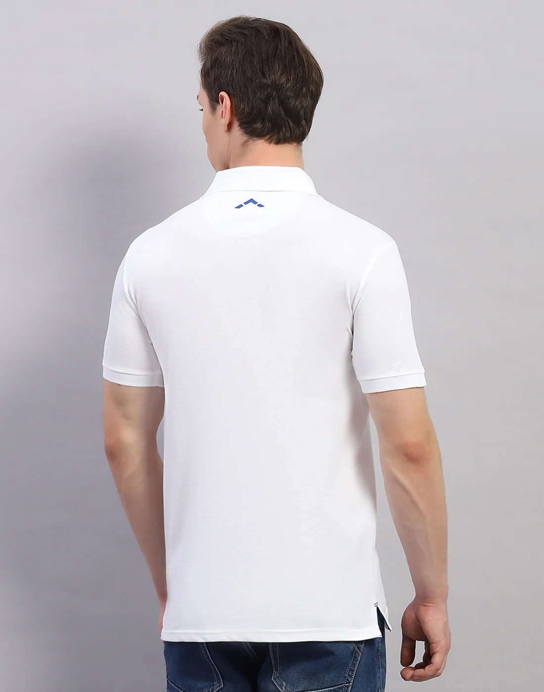Rock.it Men White Solid Polo Collar Half Sleeve T-Shirt - Image 5