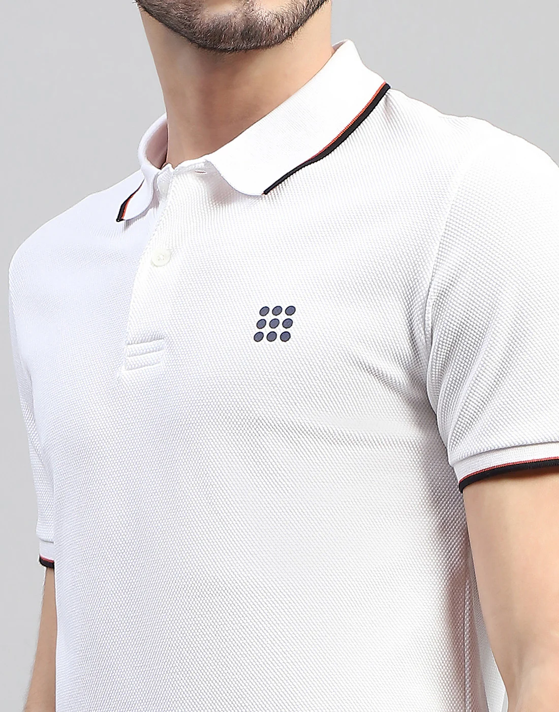 Rock.it Men White Solid Polo Collar Half Sleeve T-Shirt - Image 6
