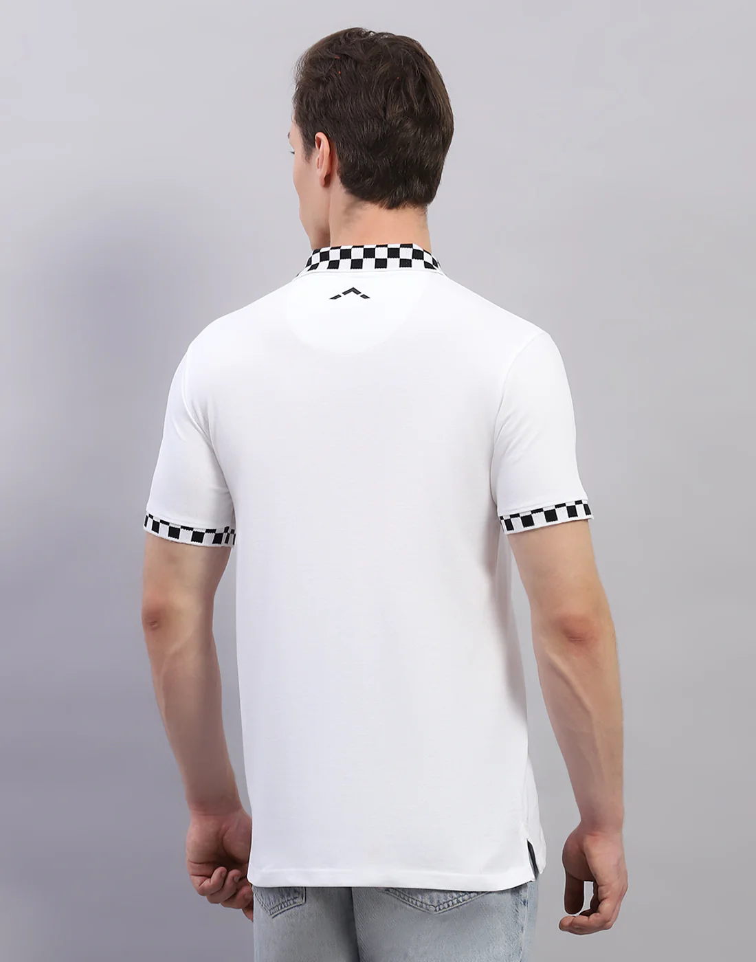 Rock.it Men White Solid Polo Collar Half Sleeve T-Shirt - Image 5