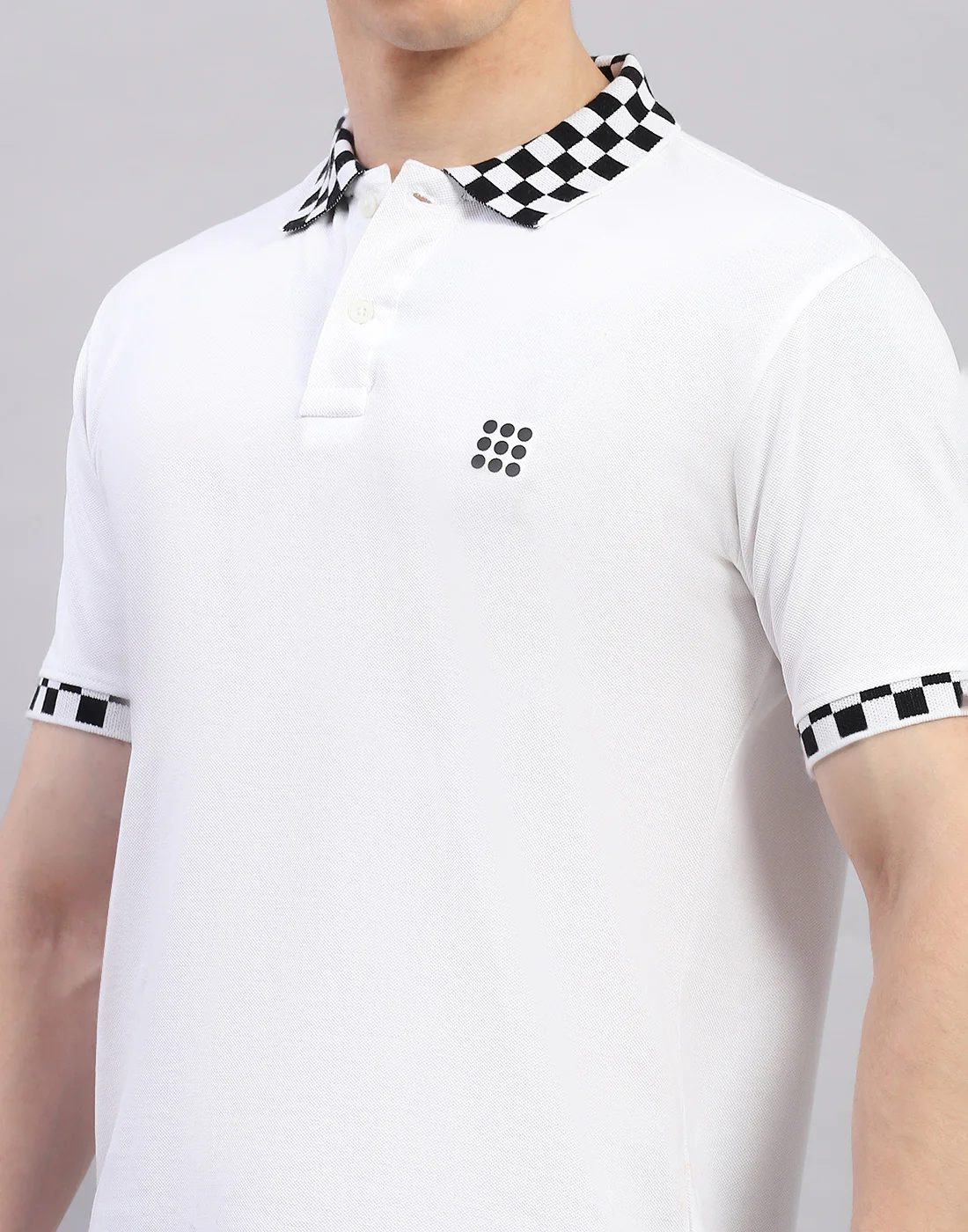 Rock.it Men White Solid Polo Collar Half Sleeve T-Shirt - Image 6