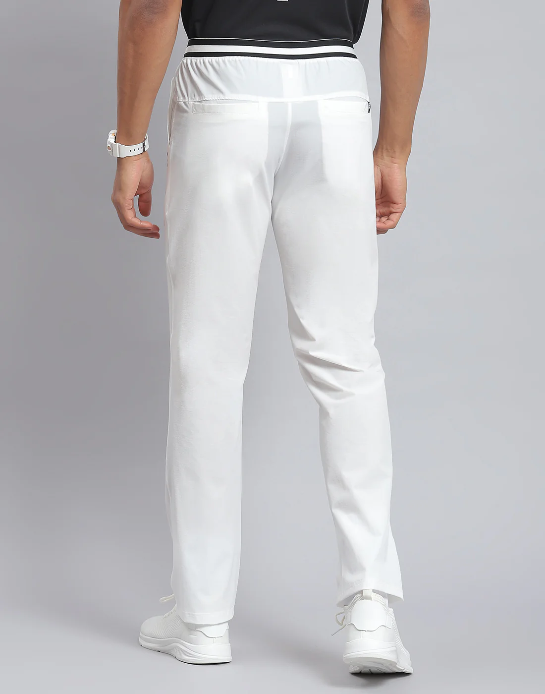 Rock.it Men White Solid Regular Fit Winter Lower - Image 5