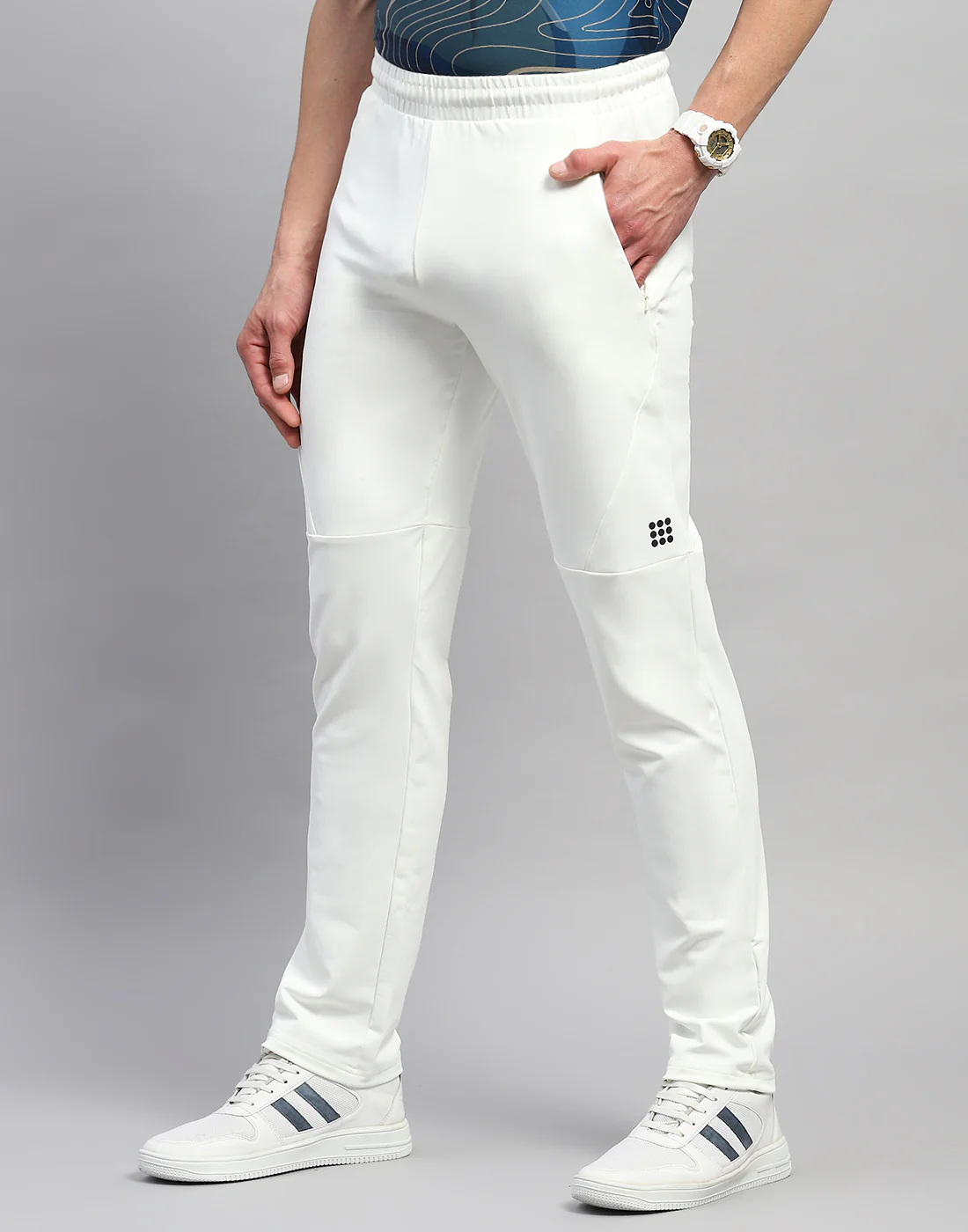 Rock.it Men White Solid Regular Fit Lower