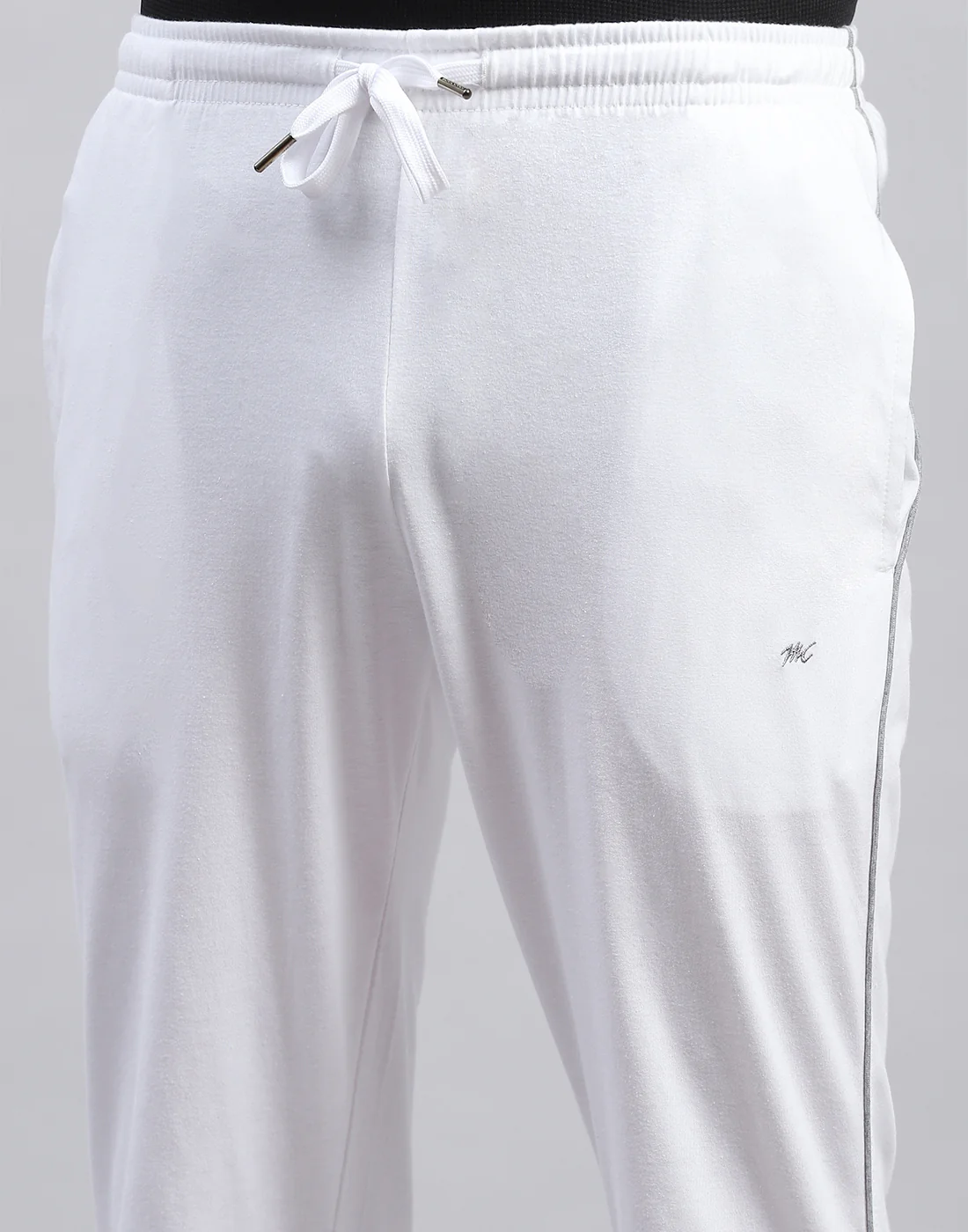 Men White Solid Regular Fit Lower - Image 6