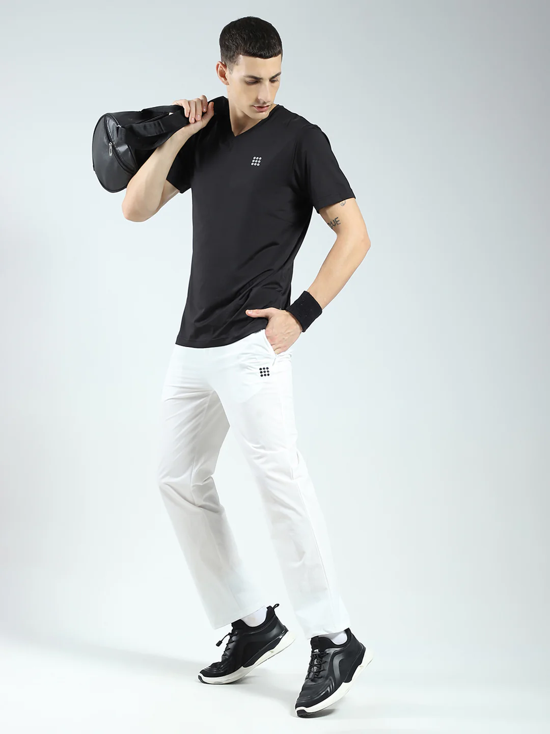 Rock.it Men White Solid Regular Fit Lower - Image 2