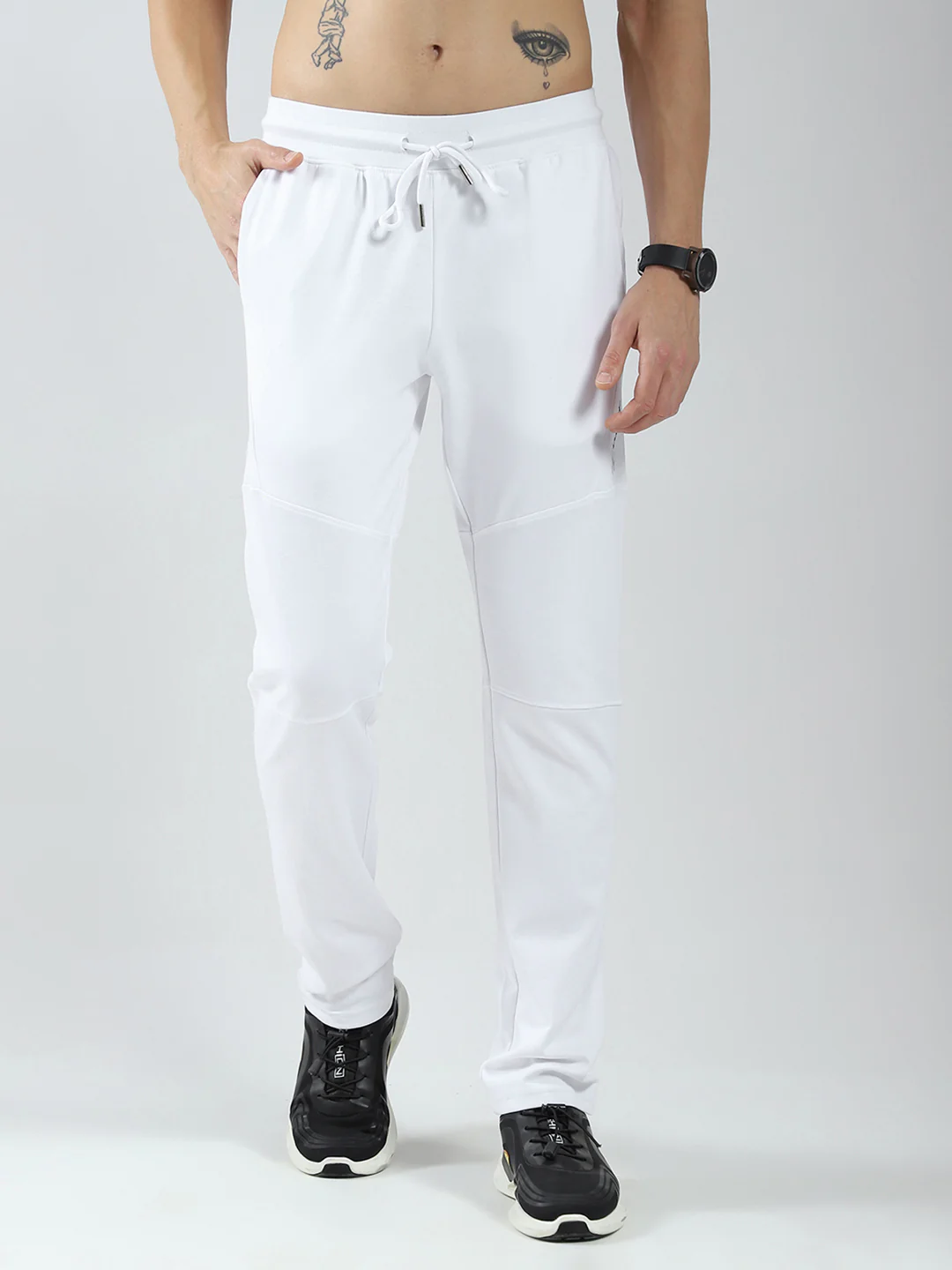 Rock.it Men White Solid Regular Fit Lower