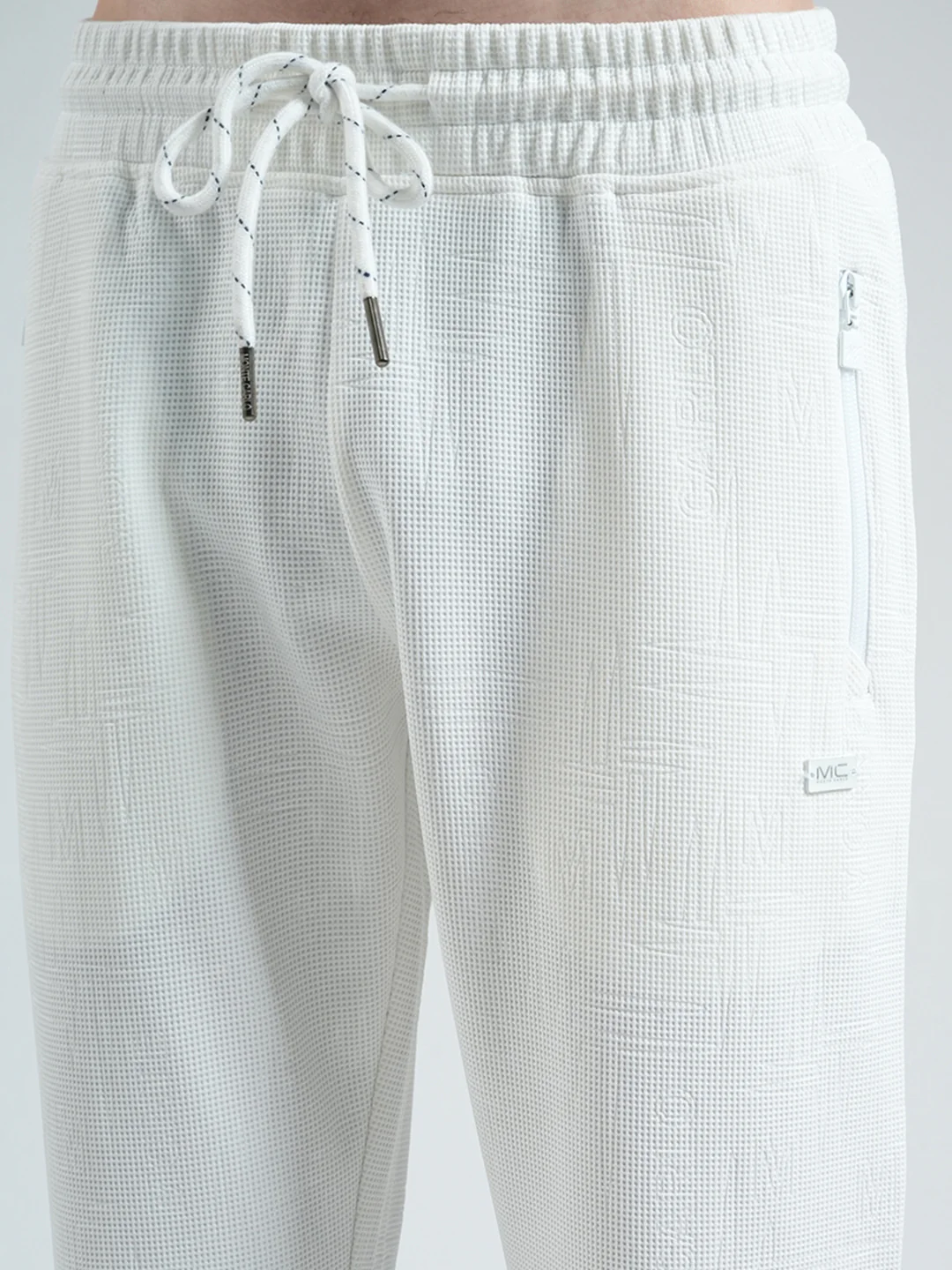 Men White Solid Regular Fit Lower - Image 7