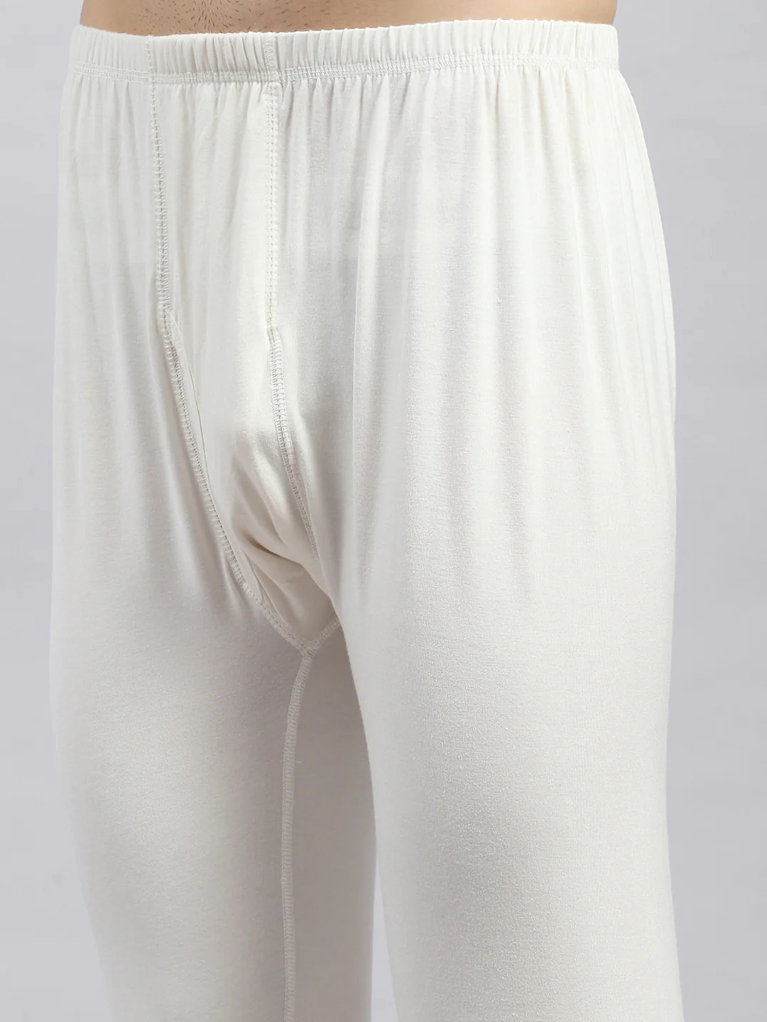 Men White Solid Regular Fit Lower - Image 6