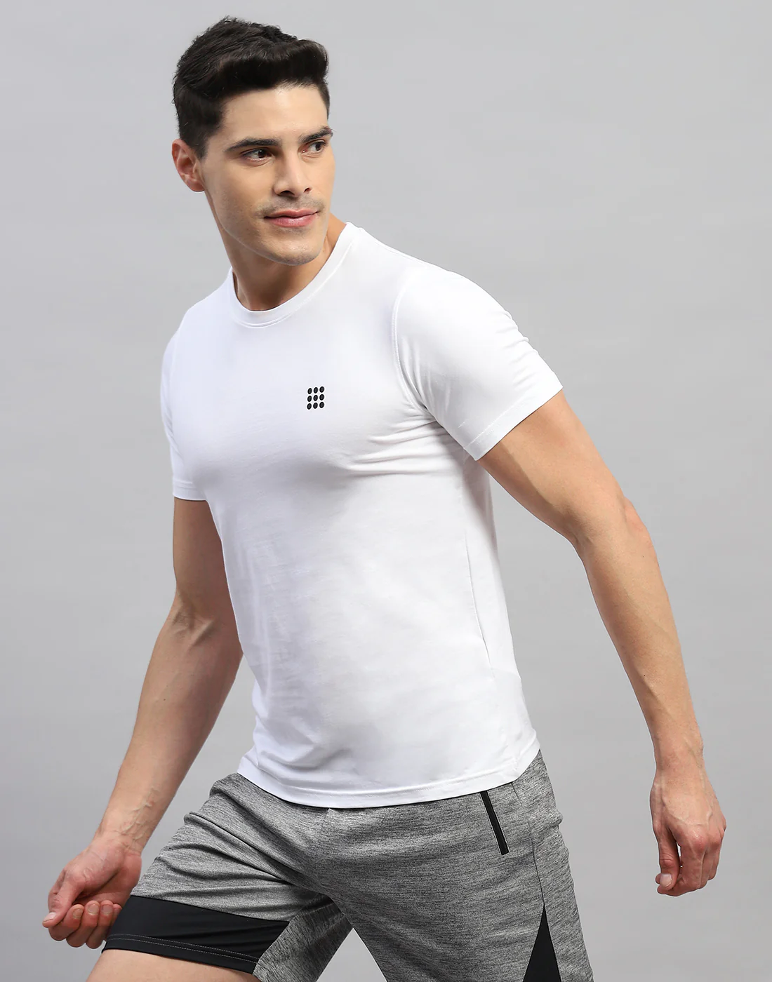Rock.it Men White Solid Round Neck Half Sleeve T-Shirt - Image 3