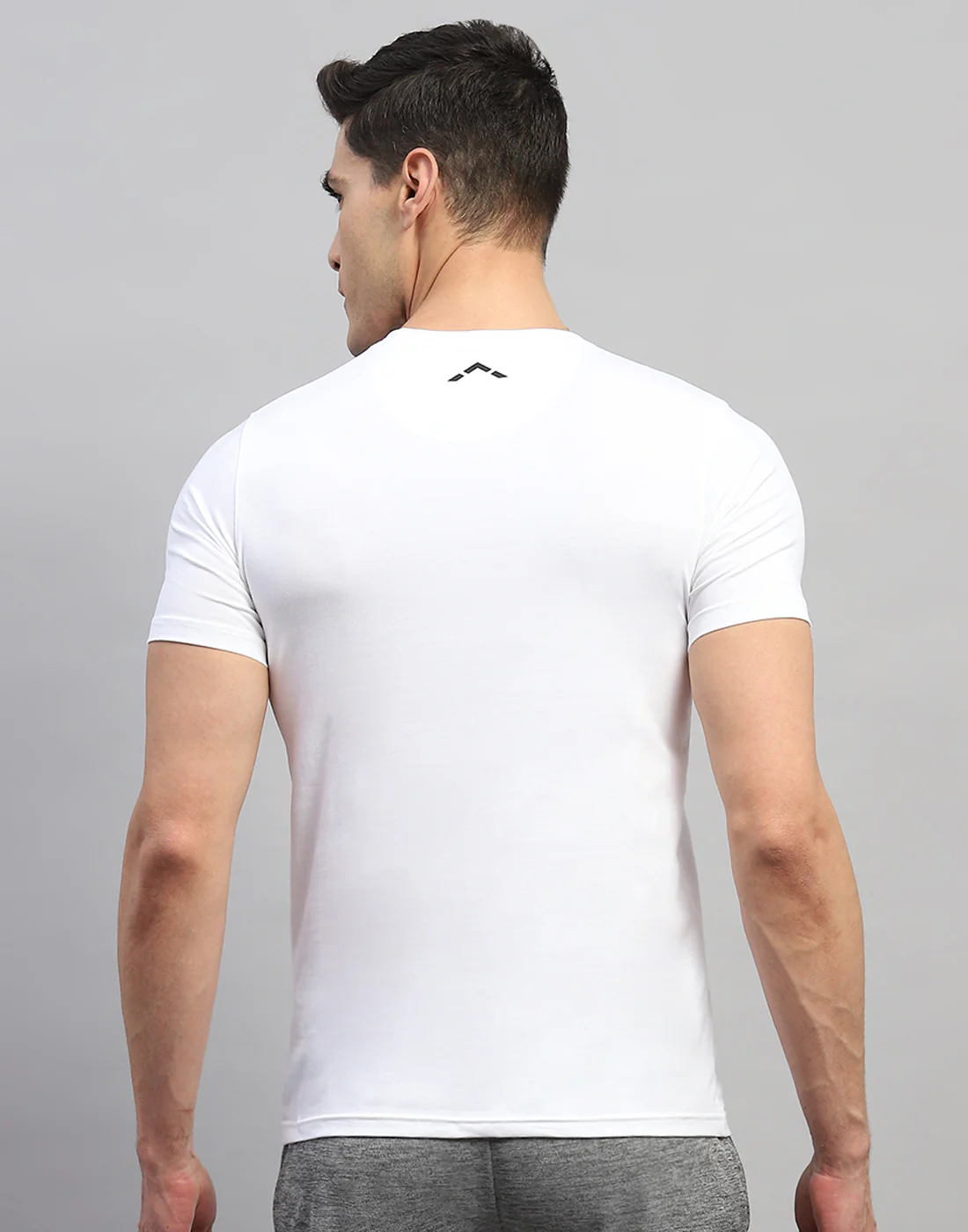 Rock.it Men White Solid Round Neck Half Sleeve T-Shirt - Image 5