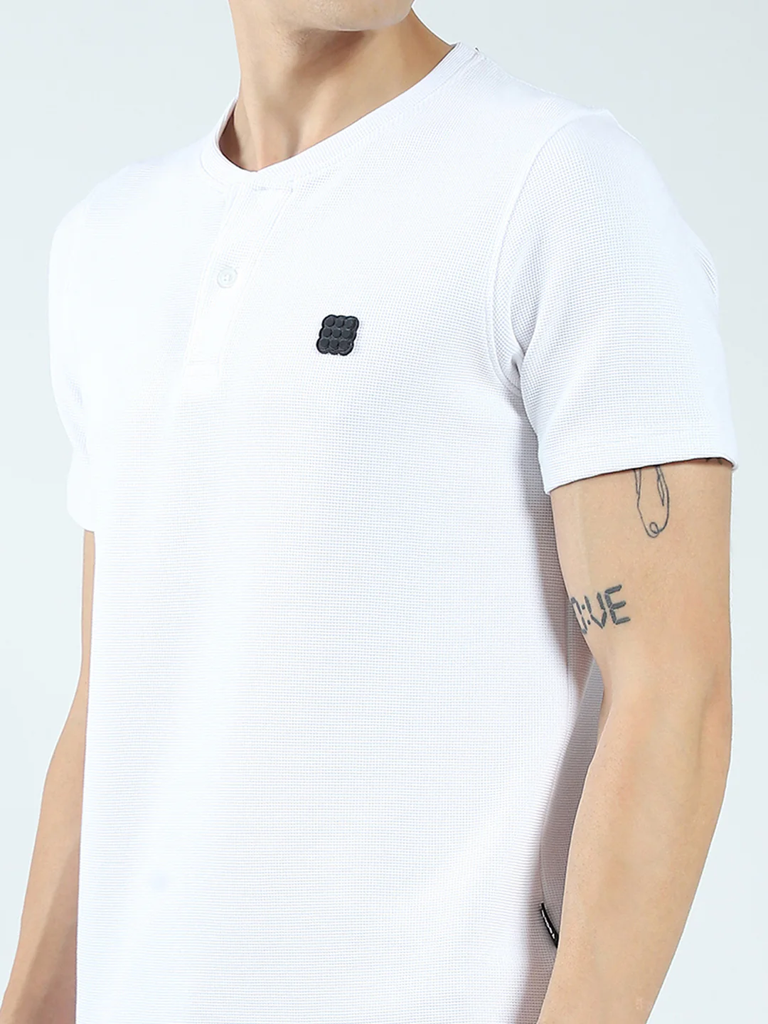 Rock.it Men White Solid Round Neck Half Sleeve T-Shirt - Image 7