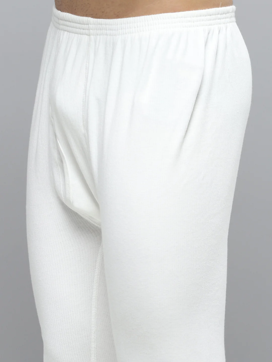 Men White Solid Thermal Lower - Image 6