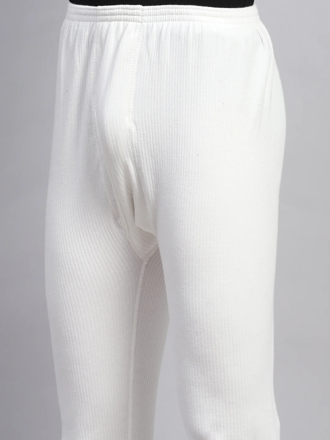 Men White Solid Thermal Lower - Image 6