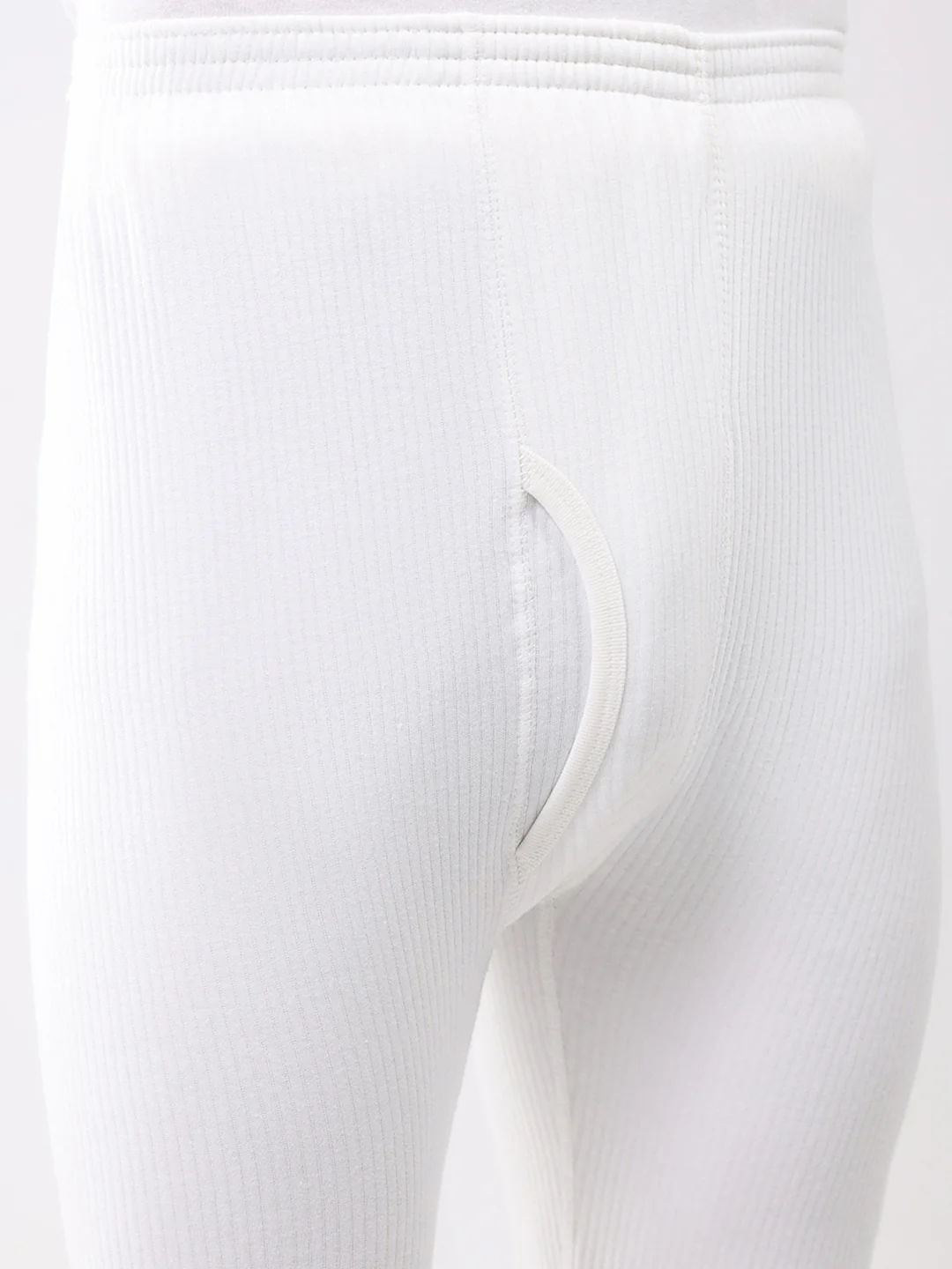 Men White Solid Thermal Lower - Image 6
