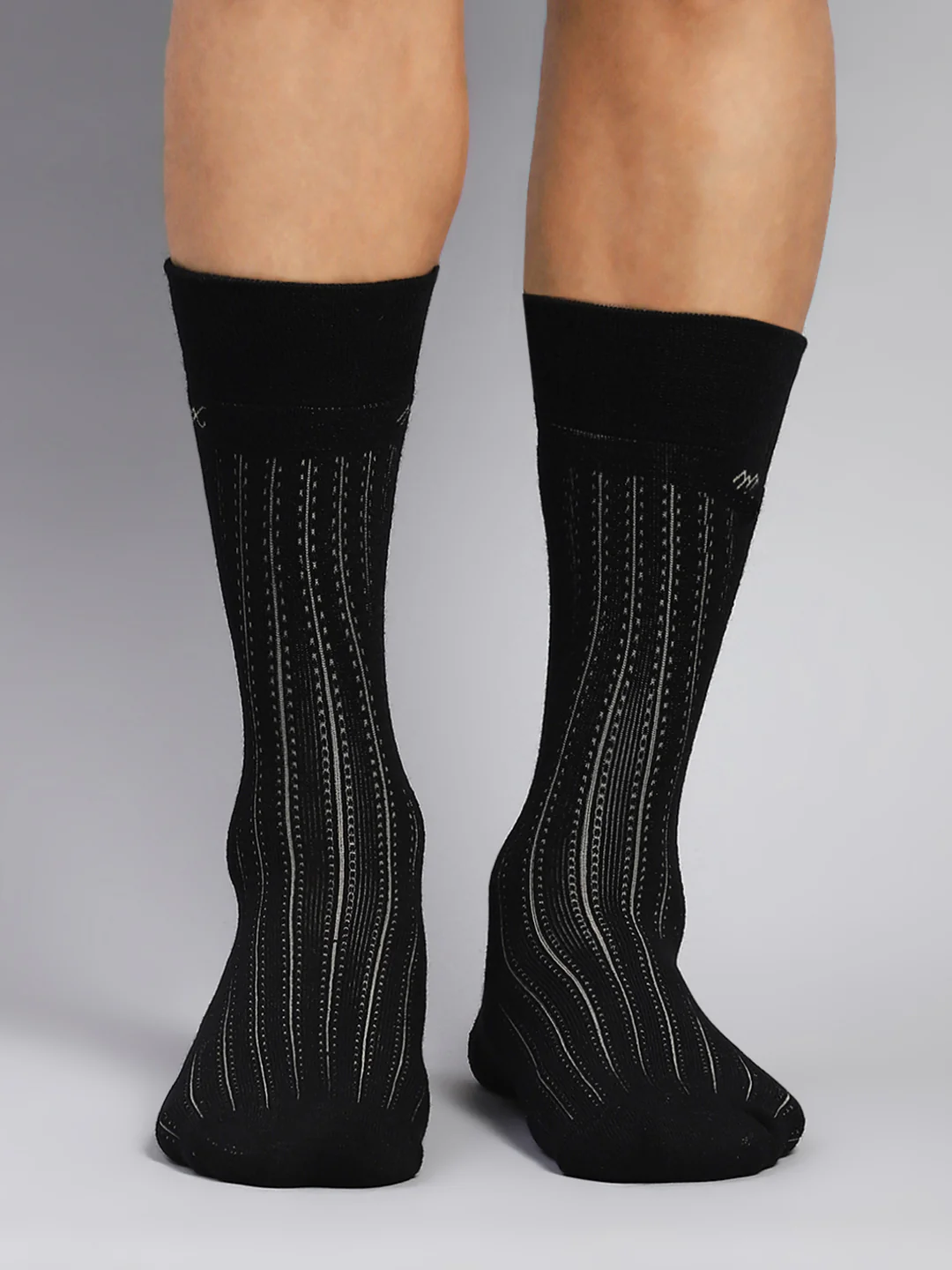 Men Wool blend Self Design Calf Length Socks (Pack of 2) - Image 2