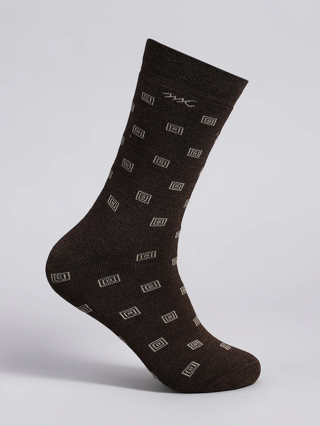 Men Wool blend Self Design Calf Length Socks (Pack of 2) - Image 4