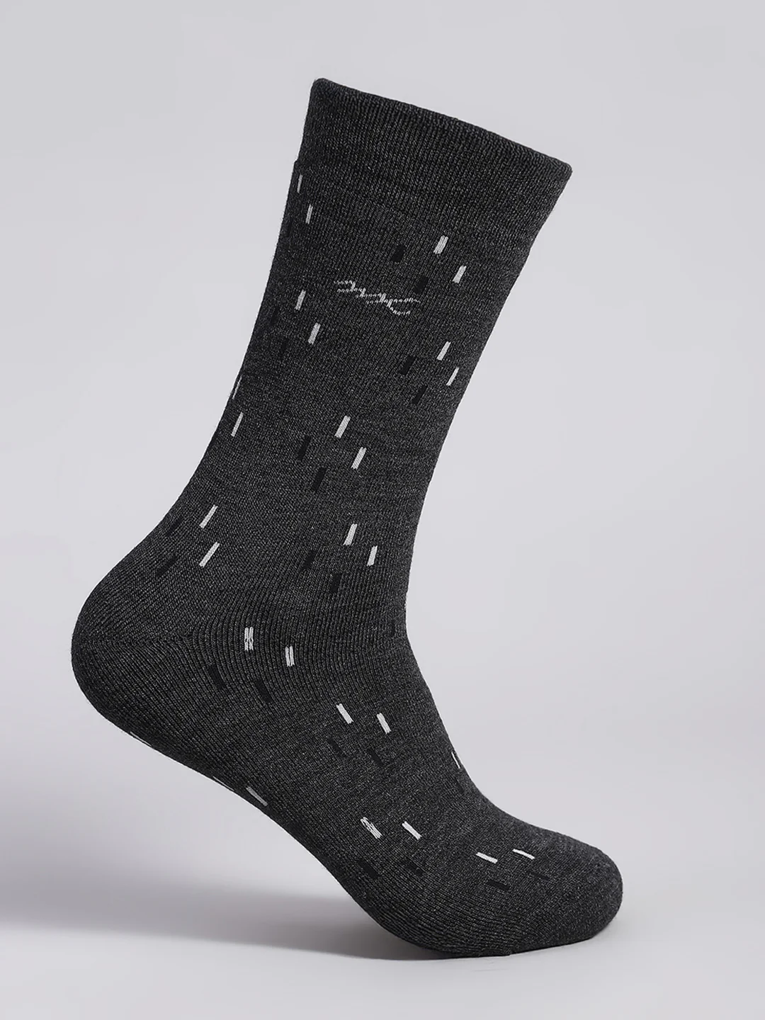 Men Wool blend Self Design Calf Length Socks (Pack of 2) - Image 4