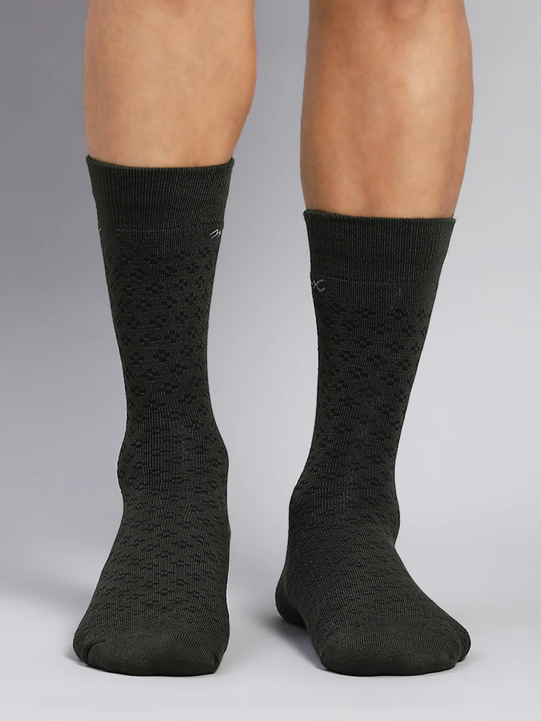 Men Wool blend Self Design Calf Length Socks (Pack of 2) - Image 6