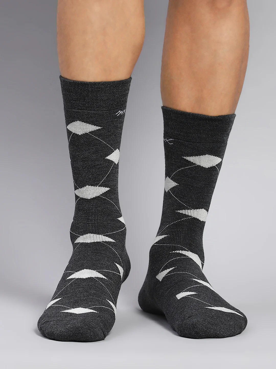 Men Wool blend Self Design Calf Length Socks (Pack of 2) - Image 2