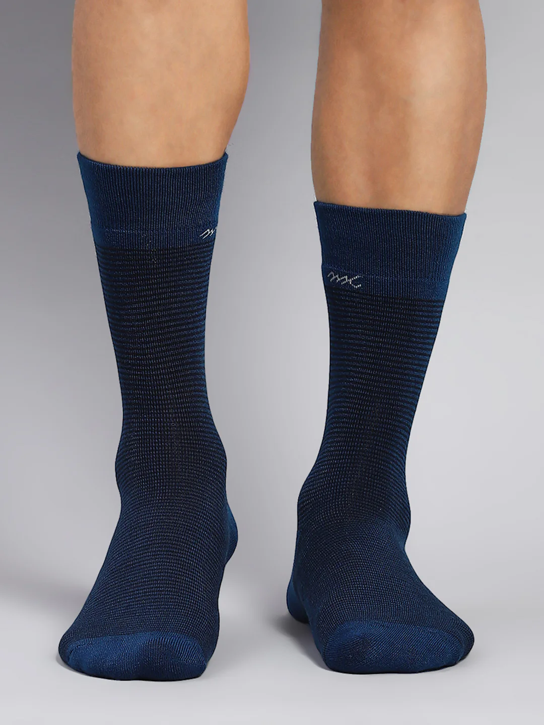 Men Wool blend Self Design Calf Length Socks (Pack of 2) - Image 6